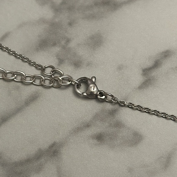 STS Karis signed Waterfall estate necklace.Garnet gems. Sterling silver - Picture 2 of 11